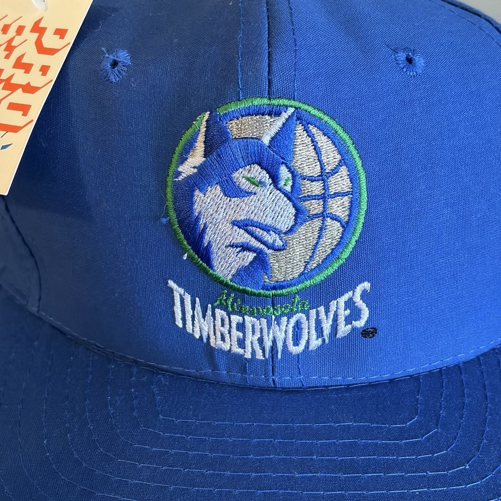 Vintage Minnesota Timberwolves Pro Star Hat Snapback Brand New w/ Tags Blue - Picture 2 of 12